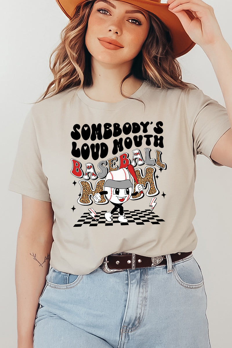 Somebody's Loud Mouth Baseball Mom T-shirt